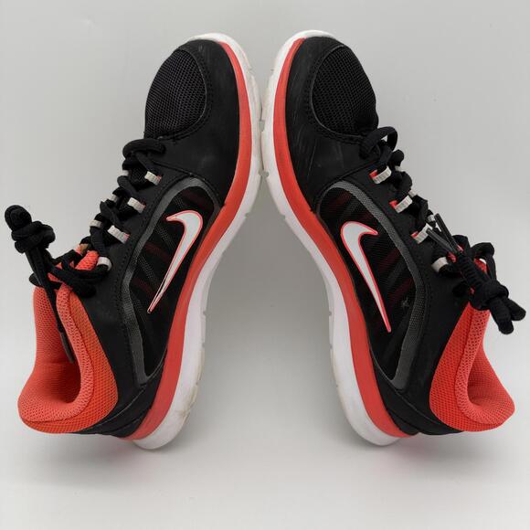 Nike Flex Trainer 4 Womens 8 'Black Laser Crimson' Training Shoe - Picture 8 of 10